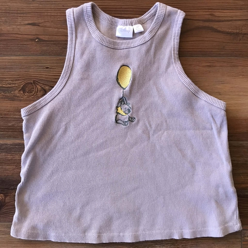 Disney Winnie The Pooh Light Purple Cropped Tank Top Women's Size Medium